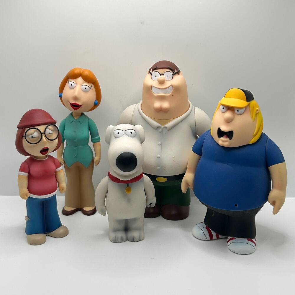 FAMILY GUY Action Figures MEZCO 2004 Peter Meg Chris Brian Lois Lot Of 6 VNTG